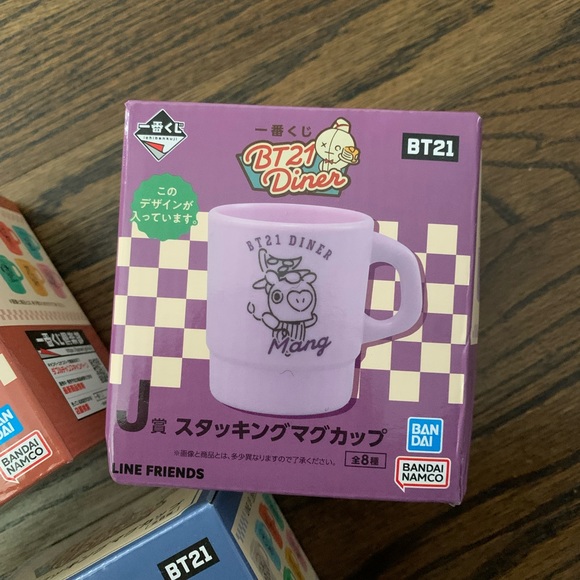 New BT21 Diner Stackable Plastic Mug Cup Set of 3 - Picture 4 of 6